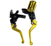 Maître-cylindre De Frein Universel Pour Moto 7 À 8 Pouces 22 Mm Levier Câble Embrayage Réservoir Pour Scooter Sport Dirt Bike Kit Levier Embrayage Levier Frein Moto(Gold B)