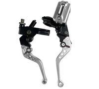 Maître-cylindre De Frein Universel Pour Moto 7 À 8 Pouces 22 Mm Levier Câble Embrayage Réservoir Pour Scooter Sport Dirt Bike Kit Levier Embrayage Levier Frein Moto(Titanium A)