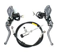 Maître-cylindre d'embrayage hydraulique de 22 mm pour moto - Kit de leviers CNC compatibles avec moto tout-terrain, sport, scooter, Pit bike ATV (gris)