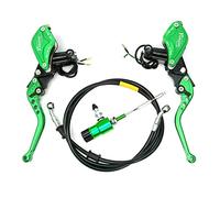 Maître-cylindre d'embrayage hydraulique de 22 mm pour moto - Kit de leviers CNC compatibles avec moto tout-terrain, sport, scooter, Pit Bike ATV (vert)