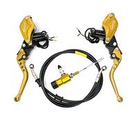 Maître-cylindre d'embrayage hydraulique de 22 mm pour moto - Kit de leviers CNC compatibles avec moto tout-terrain, sport, scooter, Pit Bike ATV (doré)