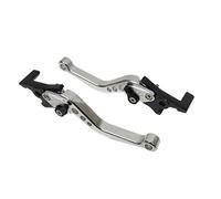 Maître cylindre frein avant Double frein à disque réglable, accessoires de Modification de moto, levier de poignée adapté aux Scooters et vélos électriques(Silver)