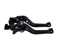 Maître cylindre frein avant Poignée universelle de frein d'embrayage de moto, levier de tambour réglable en alliage CNC, klaxon de tige de traction à double disque(Black Brake Handle)