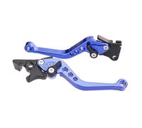Maître cylindre frein avant Poignée universelle de frein d'embrayage de moto, levier de tambour réglable en alliage CNC, klaxon de tige de traction à double disque(Blue Brake Handle)