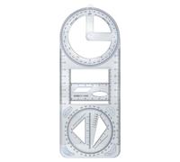 Maître géométrique - Aide à l'apprentissage des mathématiques, au dessin - Outil de mesure - Souverain de dessin flexible haute performance avec modèles, outil de conception de précision pour