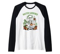 Maître Jardinier Amusant avec crâne Heureux Manche Raglan