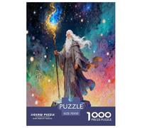 Maître Merlin, Casse-tête De 1000 Pièces, Défi Gratifiant Et Créatif, Parfait pour Souvenirs Ou Art Mural, pour 10 Ans Et Plus, Mythological Figure, 70x50cm/1000pcs