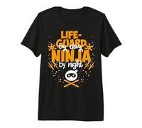 Maître Nageur Le Jour Ninja la Nuit - Meilleur Sauveur T-Shirt Haut de Gamme
