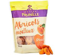 MAÎTRE PRUNILLE - Abricots Secs Et Moelleux - Fruits Secs Plaisir - Abricots De Turquie Dénoyautés - Riches En Potassium Et En Fibres - Pour Un Snack Ou À Cuisiner - Sans Additif - Sachet 500 g
