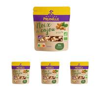 MAÎTRE PRUNILLE - Noix De Cajou Crues Bio - Non Grillées Non Salées - Riche Protéines - Sachet 200 g (Lot de 4)