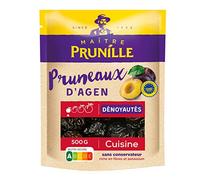 MAÎTRE PRUNILLE - Pruneaux d’Agen Dénoyautés - Fruits Secs Cuisine - Calibre 44/55 - Riche En Fibres Et Potassium - Facilite La Digestion - Sans Conservateur - Nutri-Score A - Label IGP - Sachet 500 g