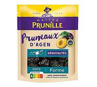 MAÎTRE PRUNILLE - Pruneaux d’Agen Dénoyautés - Fruits Secs Forme - Calibre 30/35 - Riche En Fibres Et Potassium - Facilite La Digestion - Sans Conservateur - Nutri-Score A - Label IGP - Sachet 500 g
