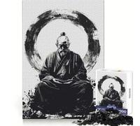 Maître Zen en méditation Puzzle 1000 pièces pour Adultes Entraînement à la Concentration et au Stress Jeu Amusant et Anti-Stress Assemblage précis Cadeau créatif (38x52cm)