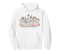 Maîtresse Motif Floral Cadeau Maitresse D' École Groovy Sweat à Capuche