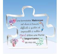 Maîtresse Puzzle Plaques Jour Enseignant Cadeaux Anniversaire Apprécier Acrylique Signe Obtention du Diplôme Merci Maîtresse