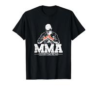 Maîtrise des Techniques MMA Arts Martiaux Mixtes T-Shirt Graphique avec Valeur, Homme, Noir, S