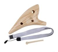 Maîtrisez facilement l'art de jouer de l'ocarina en résine à 12 trous avec livret de musique et sac (marron clair)