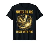 Maîtrisez l'arc fusionné avec Le Bouclier de Soudeur doré feu T-Shirt