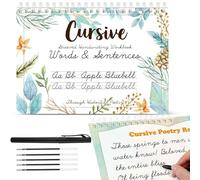 Maitys Cahier d'exercices d'écriture cursive rainuré réutilisable pour adultes et débutants pour améliorer les compétences d'écriture