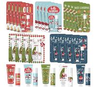 Maitys Coffret Cadeau de Père Noël Crèmes pour Mains et Baume à Lèvres Hydratation des Mains et des Lèvres Cadeau du Nouvel an pour Amis Collègue Enseignant Maîtresse Équipe d'Employés(20 Sets)