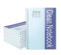 Maitys Lot de 10 carnets de notes A5, 50 feuilles antistatiques Esd Lab avec couverture en polypropylène translucide, ligné à spirales, pour laboratoire, semi-conducteur et installations