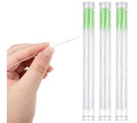 Maitys Lot de 180 nettoyeurs de trous pour boucles d'oreilles, fil de nettoyage de perçage, parfum rose, soin des oreilles, fil dentaire jetable (vert)