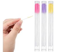 Maitys Lot de 180 nettoyeurs de trous pour boucles d'oreilles, fil nettoyant pour perçage, parfum rose, soin des oreilles, fil dentaire jetable (rose, violet, jaune)