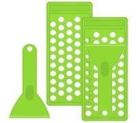 Maitys Lot de 2 plateaux de baume à lèvres et spatules portables - Plateau de remplissage et spatule - Support pour tube à lèvres - Tubes à lèvres - Kit de fabrication de gloss à lèvres (vert)