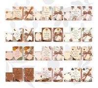 Maitys Lot de 24 blocs de notes adhésives inspirantes en vrac avec carte, ruban et bloc-notes de motivation pour équipe, bureau, collègue, enseignant, infirmière (Boho)