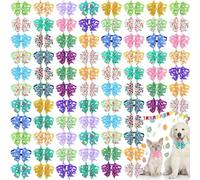 Maitys Lot de 80 nœuds papillon réglables en forme de lapin de Pâques pour chien - Accessoires de toilettage pour festival
