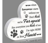 Maitys Plaque en bois en forme de cœur en forme de cœur avec inscription « When Tomorrow Starts Without Me » pour décoration de table ou de bureau (blanc)