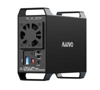 MAIWO Boîtier Raid Double Baie pour Disque Dur SATA 3,5", boîtier de Disque Dur 2 Baies avec Ventilateur de Refroidissement, 4 Modes Raid, USB 3.0 pour Extension de 44 to