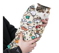 maiwoste Grand emballage de toilettage pour chat de 70,1 cm - Enveloppe anti-échappement pour couper les ongles, brosser et médicaments - Doux, confortable, réutilisable, auto-adhésif, peut contenir