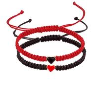 MAIYIDACK Lot de 2 bracelets réglables tricotés à la main pour couple avec âme sœur, petit ami, petite amie, meilleur ami, amour éternel, bijoux cadeaux pour homme et femme