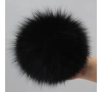 MAIYO Pompon Naturel pour Chapeaux, en Vraie Fourrure, Bonnets en Fourrure avec Boucle, Accessoires d'écharpe, Bricolage