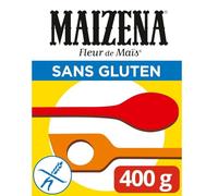 MAIZENA - Fleur de Maïs Sans Gluten | Texture onctueuse pour des préparations savoureuses | Idéal en pâtisserie | la boite de 400 g | LOT DE 4