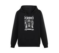 MAIZHECLUB Behemoth 'The Satanist' Long Sleeve Hoody with Pocket Sweatershirt, Hoodie Black 3XL