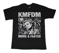 MAIZHECLUB KMFDM More & Faster Industrial Kraut Mdfmk Excessive Force T-Shirt Black L