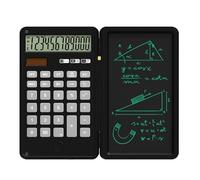 Maizoon Calculatrice scientifique avec tablette d'écriture pliable et portable 12 chiffres LCD grand écran Wordpad adaptée pour le bureau, les étudiants et la maison Noir