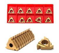 Maizoon Lot de 10 lames de fraisage en carbure de diamant CNC 16IR AG60 Outils de tour DZ13