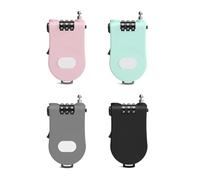 Maizoon Lot de 4 cadenas à combinaison à 3 chiffres avec câble rétractable, longueur réglable jusqu'à 1 m, bouton de réinitialisation de mot de passe, facile à utiliser, convient pour sac de voyage,