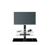 Maja Meuble TV en Verre, Verre Noir, 100,00 x 45,00 x 102,00 cm