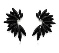 MAJALE Boucles d'oreilles pour cérémonie, mariage, remise de diplôme, soirée d'été ou fête élégante - Style bohème chic - Femme élégante avec cristaux - Design floral sophistiqué, Talla única, Cristal