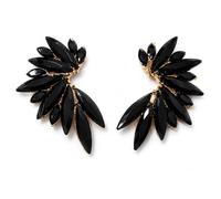 MAJALE Boucles d'oreilles pour cérémonie, mariage, remise de diplôme, soirée d'été ou fête élégante - Style bohème chic - Femme élégante - Motif floral sophistiqué, Talla única, Cristal, Cristal