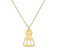 MAJALE _ Chaîne avec médaille Vierge Carmen, Almudena, Désolé, Marie Auxiliatrice, Pilier, Miraculeuse, Assomption, Lourdes, Guadeloupe ou Rosée - Collier religieux - Bijou de Protection et de Foi