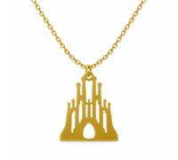 MAJALE _ Collier pendentif temple Sainte Famille, pendentif basilique cathédrale de Barcelone, souvenir de la ville