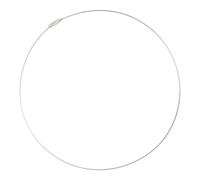 MAJALE - Collier ras-du-cou en fil d'acier argenté | Choker argenté | pied de cou | Choker argent | argenté (acier)