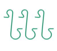 Majatou 100pcs Crochets D'ornement de Noël, Crochet en Forme de S, Crochet D'arbre de Noël en Acier Inoxydable pour Bas de Noël, Décorations de Fête de Noël, Balles de Noël Suspendues (Vert)
