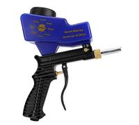 Majatou Pistolet de Sablage, Pistolet de Sablage Pneumatique Antirouille de Type Gravité Portable, Sableuse éliminant Les Taches de Rouille Bleu