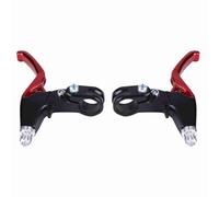 Majatou Poignée de Frein de Vélo, Poignées de Frein à Engrenage Fixe en Alliage D'aluminium, Kit de Conversion de Frein à Disque Arrière pour Vélo de Montagne(Rouge)